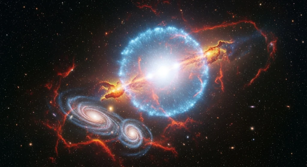 Explosão Cósmica Ultrabrilhante: Como uma Descoberta a 130 Milhões de Anos-Luz Reinicia Nossa Busca por Galáxias Ocultas